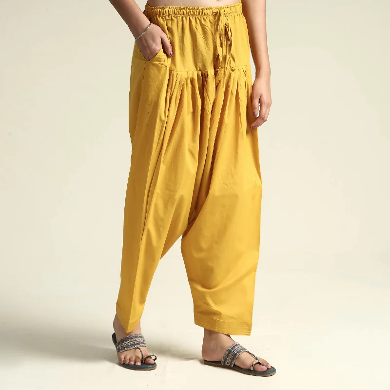 Marigold Yellow - Cotton Elasticated Salwar for Women