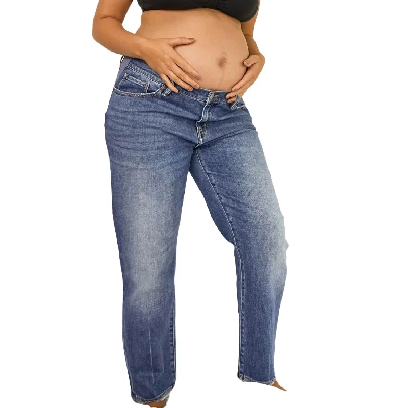 The Under The Belly Boyfriend Maternity Jean In Indigo