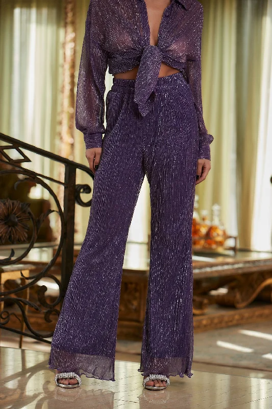 Victoria Purple Pull On Pants