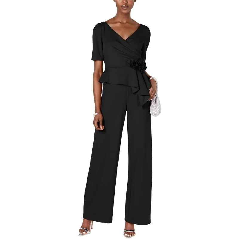 Adrianna Papell Womens Rosette Jumpsuit